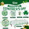 St. Patrick’s Party Supplies: 24-Piece Disposable Party Set – Plates, Napkins, Cups, Tablecloth & Garland for Shamrock St. Patrick’s Day Celebrations